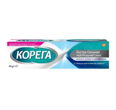 Крем Корега Екстра сильний для фіксації протезів без смаку 40 мл