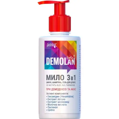 Мило рідке 3в1 Golden Pharm Demolan Forte 300 мл