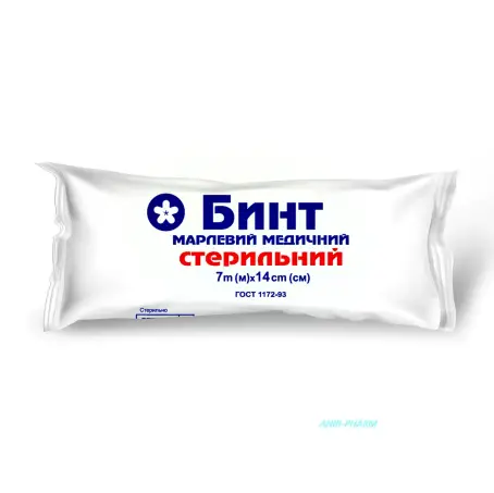БИНТ МАРЛ МЕД. СТ. 7 м х 14 см