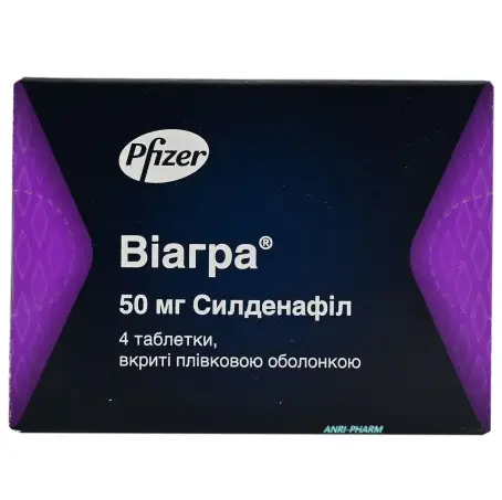 ВИАГРА 50 мг N4 табл. п/о