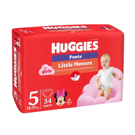 Подгузники-трусики Huggies Pants 5 (12-17 kg) Jumbo 34 Girl детские, для девочек, размер 5, 12-17 кг, 34 шт