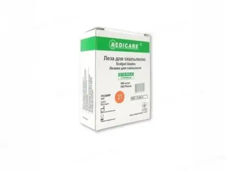 Лезвие для скальп. MEDICARE р.21 стер.