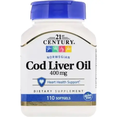 Жир печени норвежской трески 21st Century Norwegian Cod Liver Oil, 110 желатиновых капсул