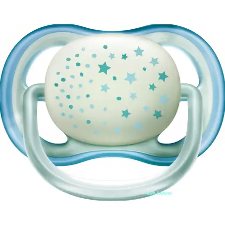 СОСКА ПУСТЫШКА PHILIPS AVENT силик. ночн. 0-6 мес. малч. №2 SCF376/11