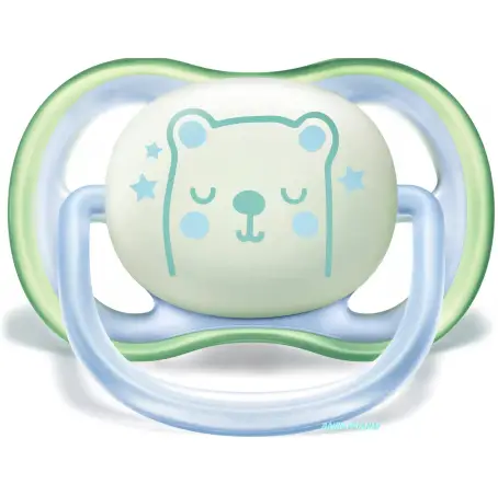 СОСКА ПУСТЫШКА PHILIPS AVENT силик. ночн. 0-6 мес. малч. №2 SCF376/11