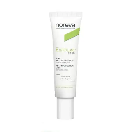 Гель Noreva Exfoliac NC для обличчя локальної дії для проблемної шкіри, 30 мл