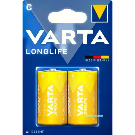 Батарейка Varta Longlife C LR14, 2 шт