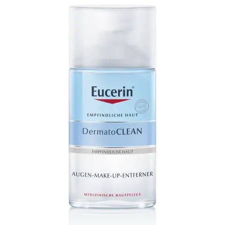 Засіб для зняття водостійкого макіяжу з очей Eucerin DermatoClean [ Hyaluron ] для чутливої шкіри, 125 мл