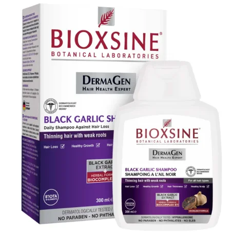 Шампунь Bioxsine Derma Gen Black Garlic черный чеснок против выпадения волос, 300 мл