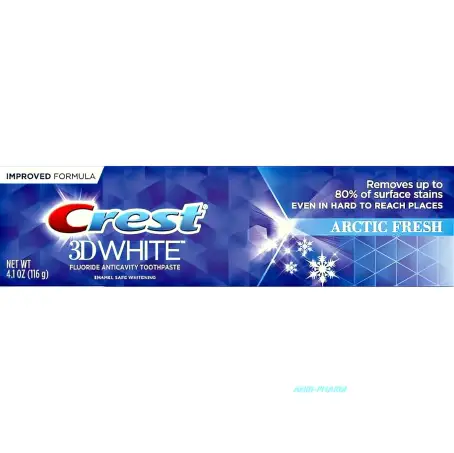Зубная паста КРЕСТ 3D WHITE ARCTIC FRESH 107 г