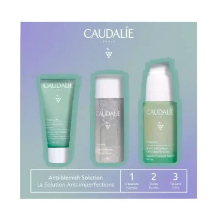Набор Caudalie Vinopure Spring Set (Сыворотка для лица 30мл, Тоник очищающий для лица 50мл, Очищающий гель для лица 30мл)