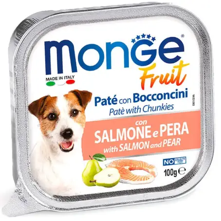 КОРМ ДЛЯ СОБАК MONGE DOG FRUIT лосось з грушею 0,1 кг