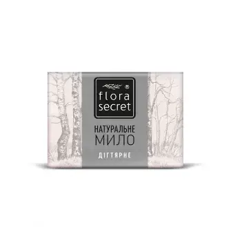 Мило Flora Secret дігтярне, з березовим дьогтем, 75 г
