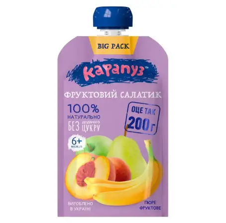 Пюре Карапуз Pouch Фруктовий салатик 200 г