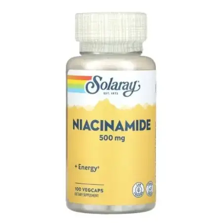 Solaray Ніацинамід (Вітамін В3) Niacinamide 500 мг, 100 веганських капсул