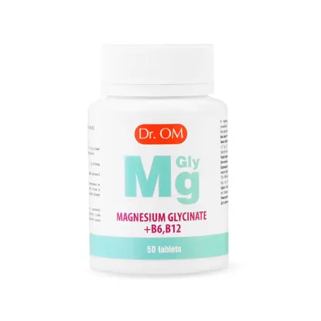 Магнію Гліцинат+B6,B12 (magnesium glycinate+B6,B12) Dr.OM, таблетки 500 мг №50