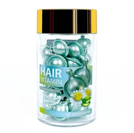 Вітаміни для волосся LeNika Pro-Keratin Complex Hair Vitamin з екстрактом блакитної ромашки та алое вера, 40 капс.