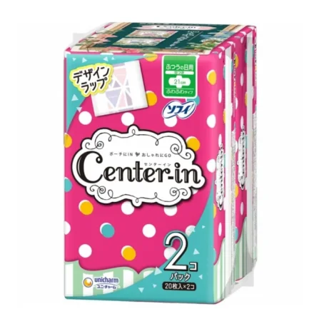 Прокладки гигиенические Unicharm Center-In Soft and Fluffy Day Use 21 см, 20 шт х 2