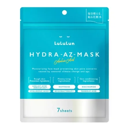 Маска для лица Lululun Face Mask Hydra AZ успокаивающая с азелаиновой кислотой и пробиотиками, 7 шт.