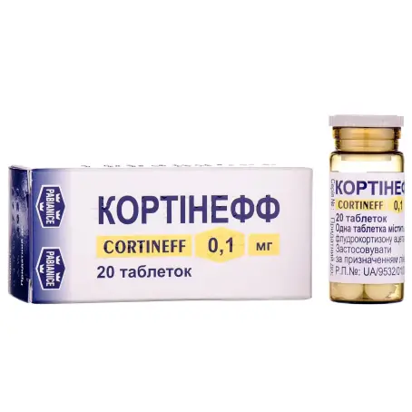 Кортинефф таблетки 0,1 мг флакон №20