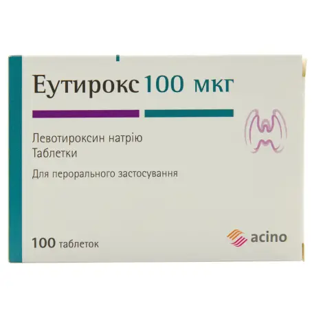 Эутирокс таблетки 100 мкг блистер №100
