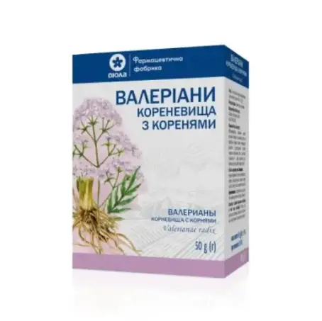 Валерианы корневища с корнями по 50 г в пач. с внут. пак.