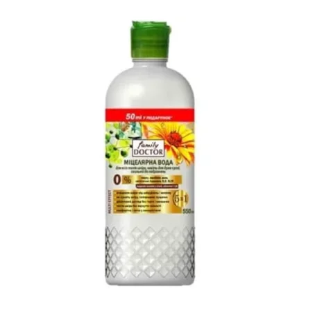 Міцелярна вода Family Doctor для всіх типів шкіри, навіть для дуже сухої, схильної до подразнень, 500 мл