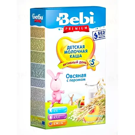 КАША МОЛОЧН. BEBI PREMIUM овсян. с персиком с 5 мес. 250 г