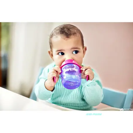 ЧАШКА-НЕПРОЛИВАЙКА PHILIPS AVENT Easy Sip с мягк. носик. д/дев. 6+ 200 мл роз. SCF551/03