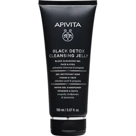 Гель очищуючий Apivita Black Detox Cleansing Jelly Чорний, 150 мл