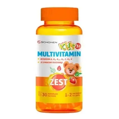 Зест (Zest) Кідс Мультивітамін пастилки жувальні, 30 шт