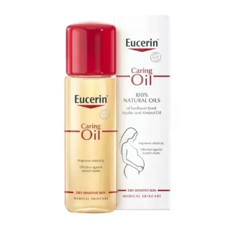 Масло для тела Eucerin натуральное для повышения эластичности кожи и борьбы с растяжками, 125мл