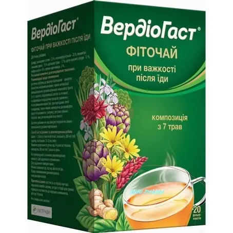 Ф/Ч ВЕРДІОГАСТ 1,5 г №20 ф/п