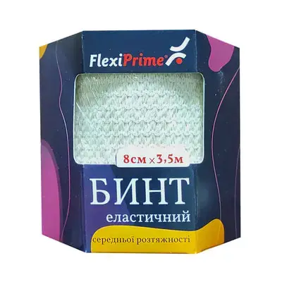 БИНТ ЕЛАСТИЧНИЙ FLEXIPRIME 8см*3,5м.