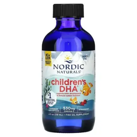 Риб'ячий жир для дітей CHILDREN'S DHA NORDIC NATURALS полуниця 119 мл