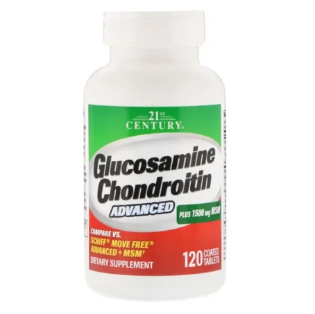 Глюкозамін хондроїтин покращений + МСМ 21st CENTURY, 120 табл.