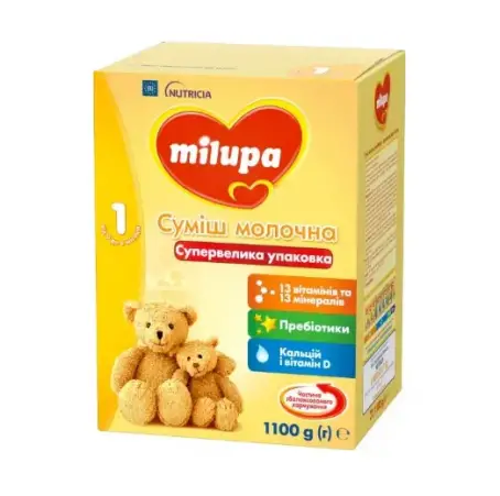 Суміш суха молочна Milupa 1 для дітей від 0 до 6 місяців, 1100 г