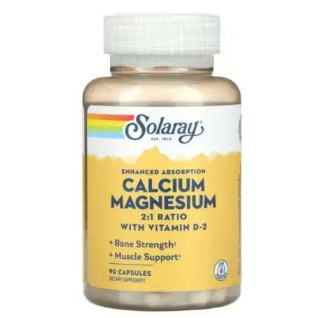 Solaray Кальцій, магній Calcium, magnesium, 90 капсул