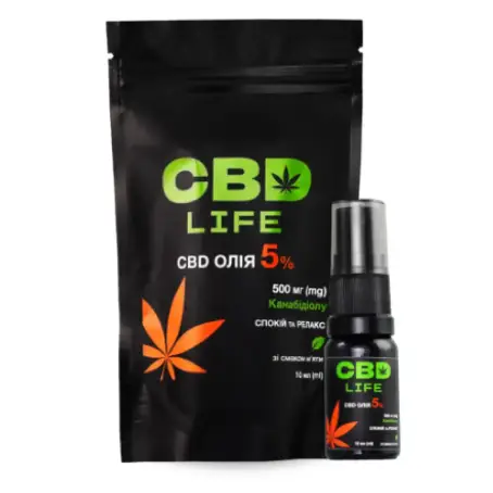 CBD-олія 5% канабідіолу 500 мг зі смаком м'яти, 10 мл