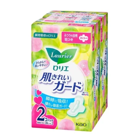 KAO Laurier Kirei Regular Day Use гігієнічні прокладки 20.5 см, 20 шт х 2