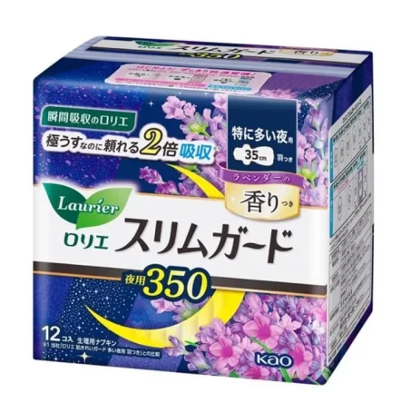 KAO Laurier Special Extra Heavy Night Use Slim ультратонкі нічні гігієнічні прокладки (аромат лаванди) 35 см, 12 шт