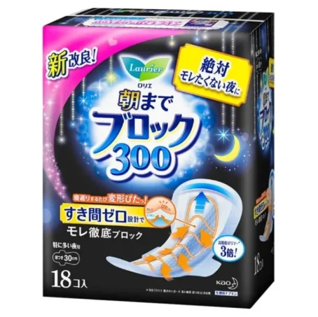 KAO Laurier Super Absorption Night Use нічні гігієнічні прокладки 30 см, 18 шт