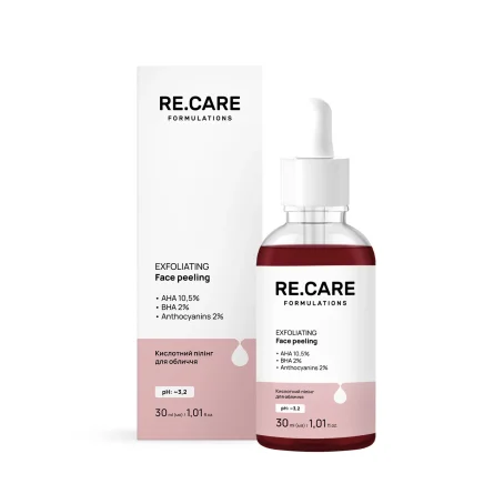 Кислотный пилинг для лица Exfoliating Face Peeling RE.CARE, 30 мл
