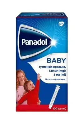 Панадол Бебі суспензія оральна 120 мг/5 мл флакон 100 мл