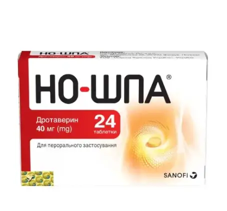 Но-шпа таблетки 40 мг блістер №24