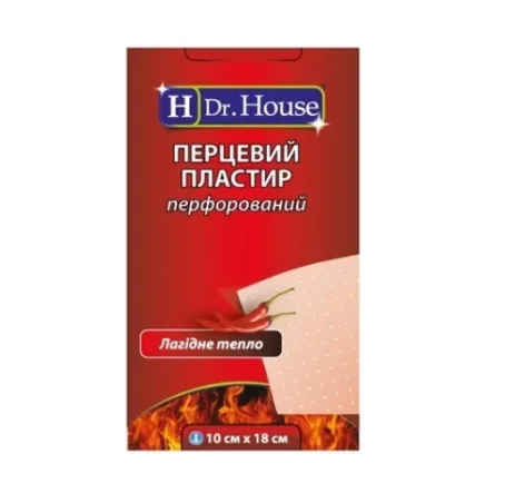 Пластырь медицинский Dr. House перцовый перфорированный 10 см х 18 см, 1 шт