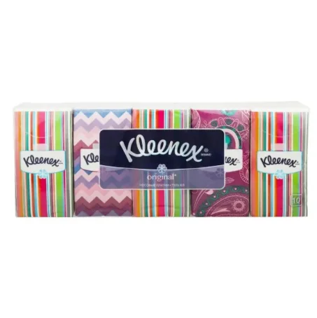 Платки Клинекс (Kleenex) Оригинал (Original) белые, 10 х 10 (100 шт.)