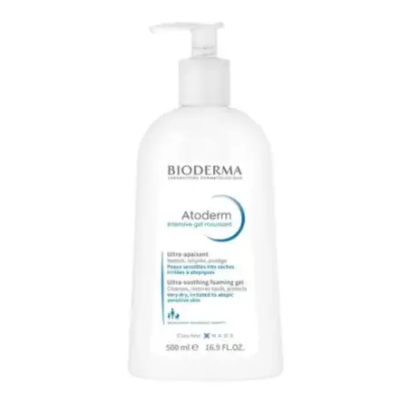 Гель Bioderma Atoderm Intensive очищуючий для обличчя та тіла, для сухої атопічної шкіри, 500 мл