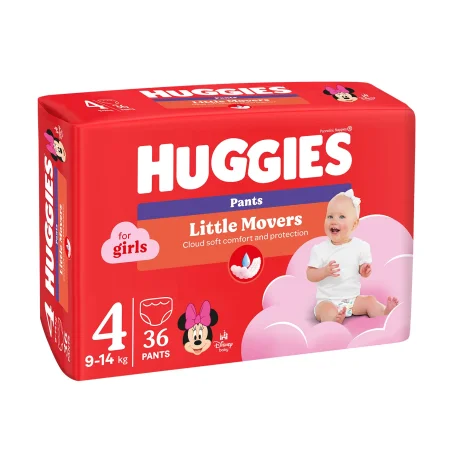Подгузники-трусики Huggies Pants 4 (9-14 kg) Jumbo 36 Girl детские, для девочек, размер 4, 9-14 кг, 36 шт
