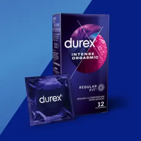  DUREX Intense Orgasmic Презервативи рельєфні зі стимул.гелем-змазкою для посилення оргазму №12